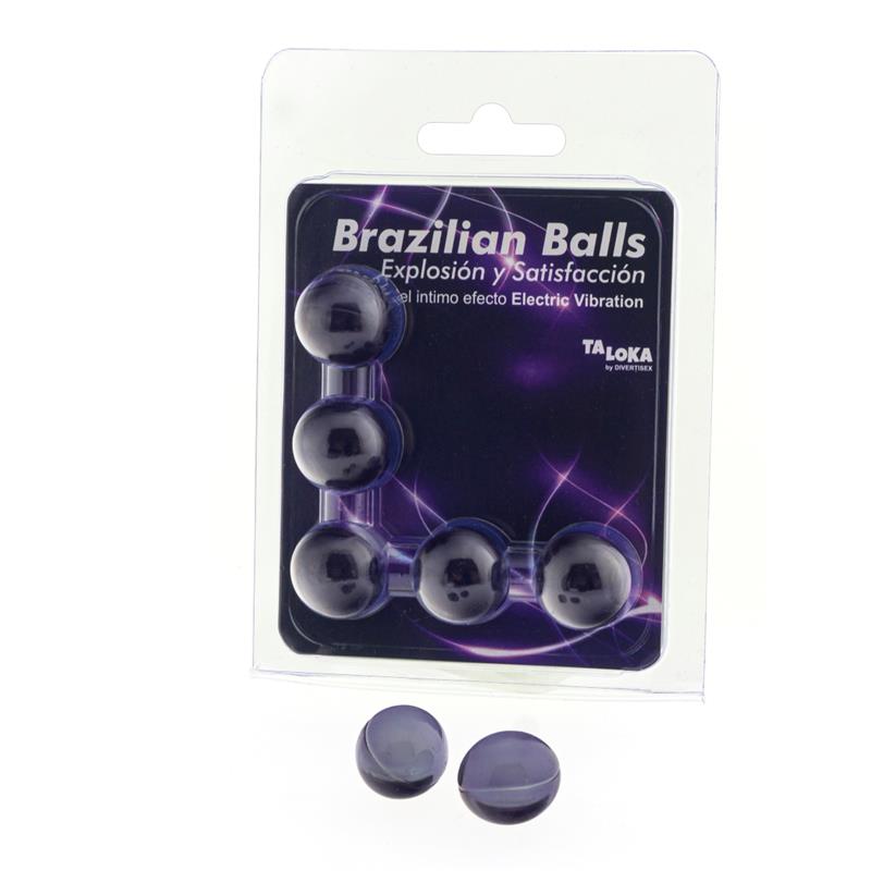 BRAZILIAN BALLS - SET 5 BRAZILIAN BALLS GEL EFECTO ELECTRIC VIBRACION