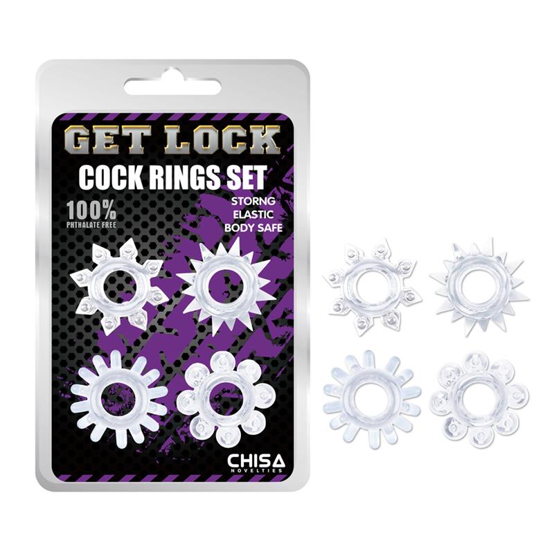 CHISA - SET DE ANILLOS PARA EL PENE TRANSPARENTE
