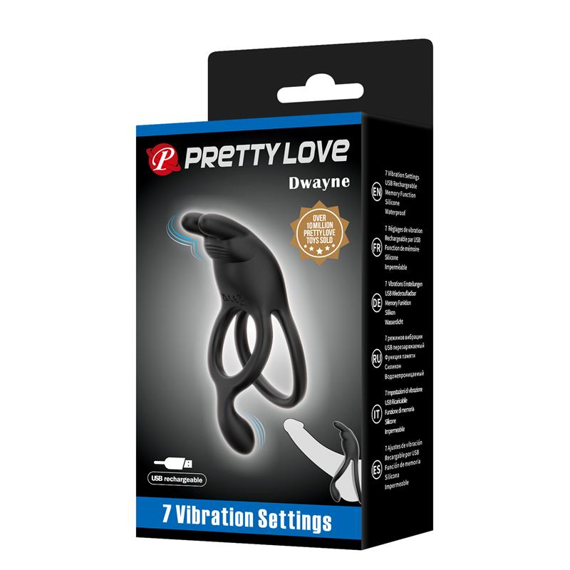 PRETTYLOVE - SETH ANILLO VIBRADOR PARA EL PENE