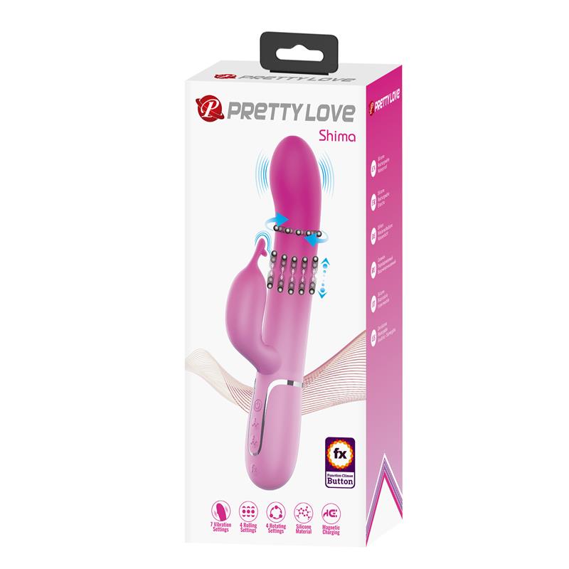 PRETTYLOVE - SHIMA VIBRADOR CON BOLAS ROTADORAS