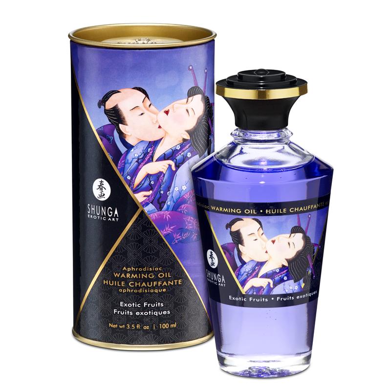 SHUNGA - ACEITE DE MASAJE EFECTO CALOR AROMA A FRUTAS EXÓTICAS