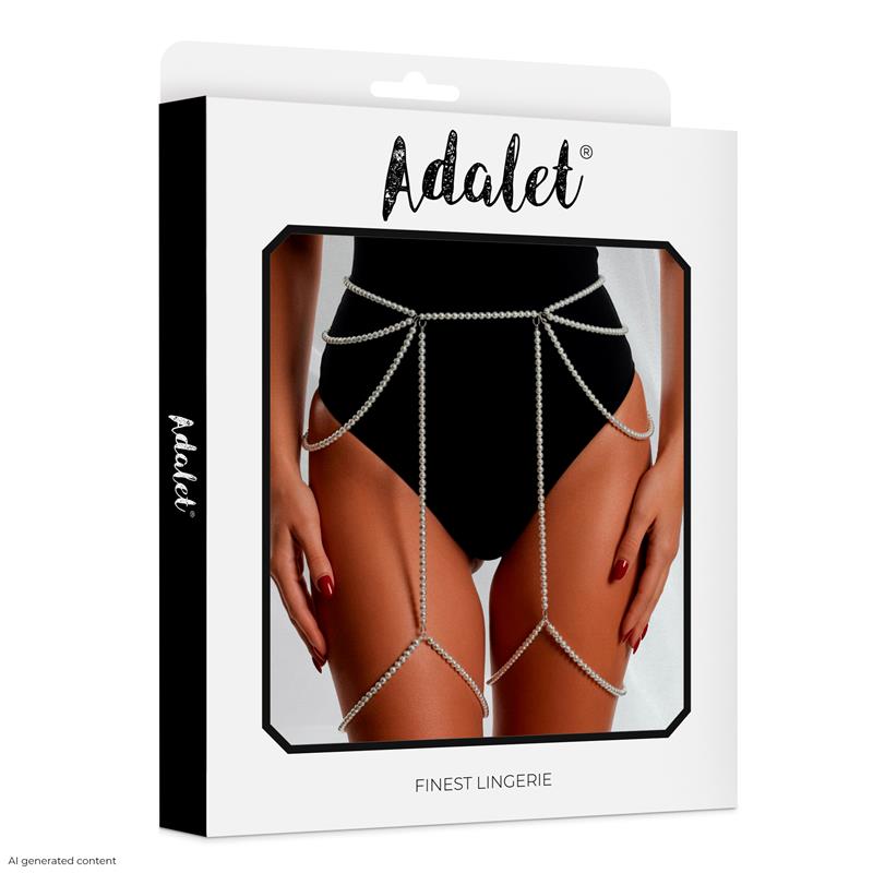 ADALET LINGERIE - SIENNA LIGUERO DE PERLAS BLANCAS TALLA ÚNICA