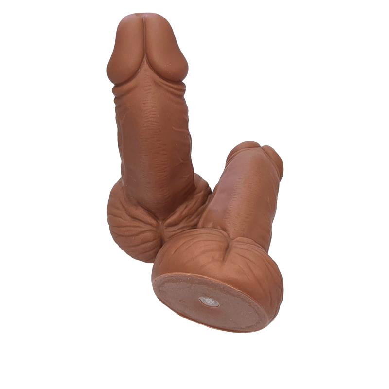 DIVERTY SEX - SILBATO FORMA PENE CON TESTÍCULOS MULATO