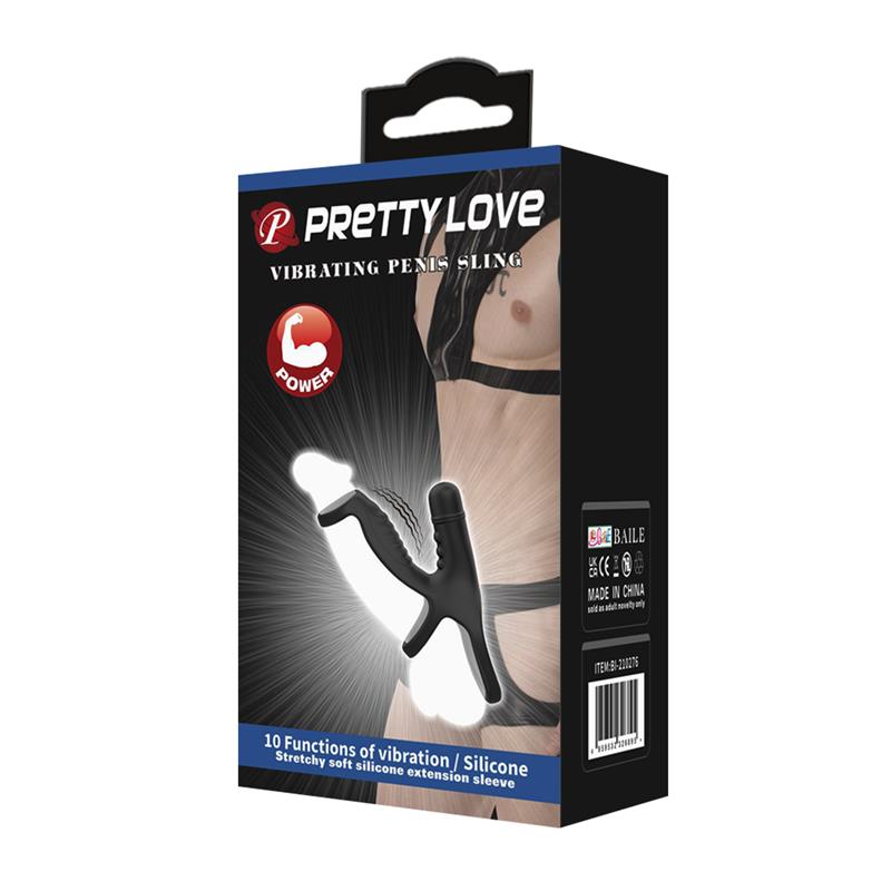 PRETTYLOVE - SLING FUNDA PARA EL PENE CON VIBRACIÓN