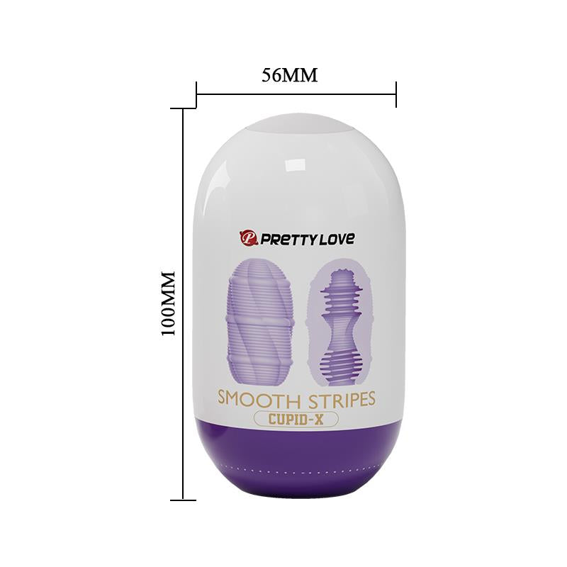 PRETTYLOVE - SMOOTH STRIPES CUPID-X HUEVO MASTURBADOR