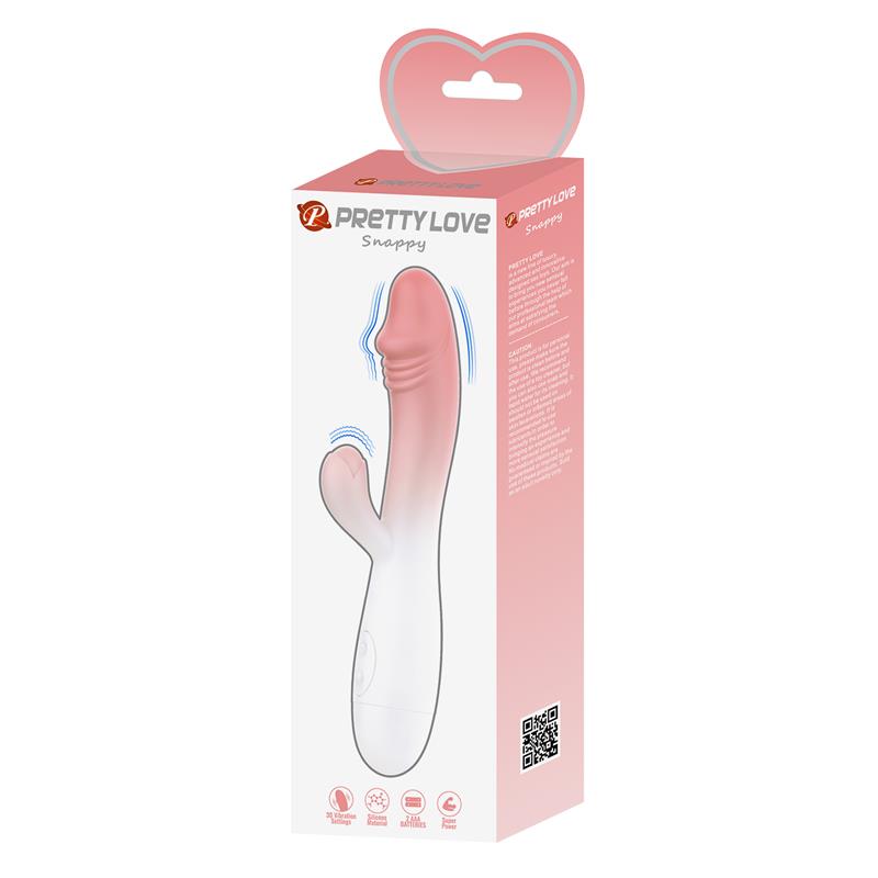 PRETTYLOVE - SNAPPY VIBRADOR BLANCO Y ROSA