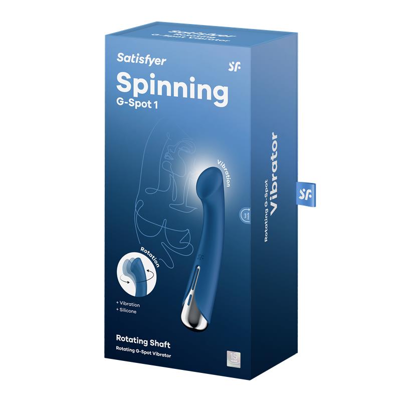 SATISFYER - SPINNING G-SPOT 1 VIBRADOR Y ROTADOR AZUL