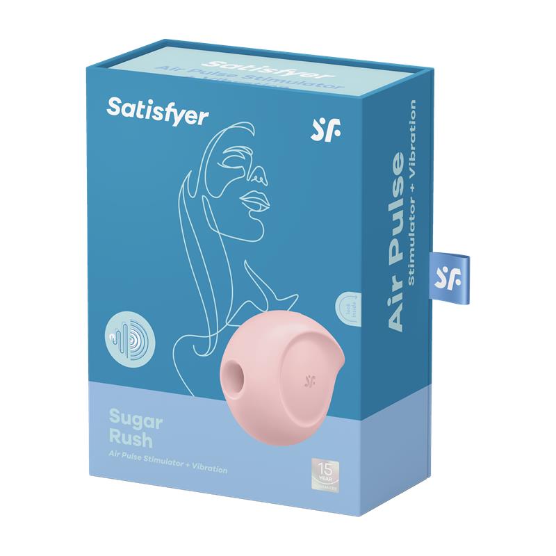 SATISFYER - SUGAR RUSH SUCCIONADOR DE CLÍTORIS Y VIBRACIÓN ROSA