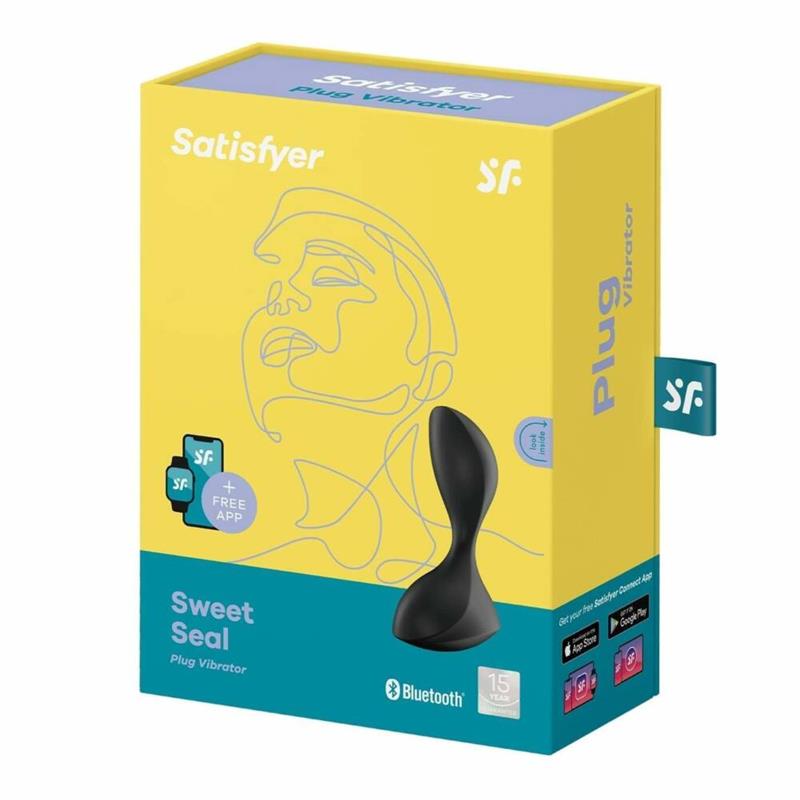 SATISFYER - SWEET SEAL PLUG ANAL CON VIBRACIÓN Y APP NEGRO