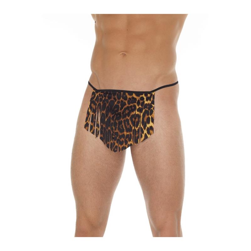 AMORABLE - TANGA TAPARRABOS LEOPARDO TALLA ÚNICA