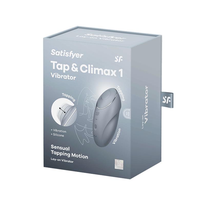 SATISFYER - TAP AND CLIMAX 1 VIBRADOR Y TAPPING GRIS