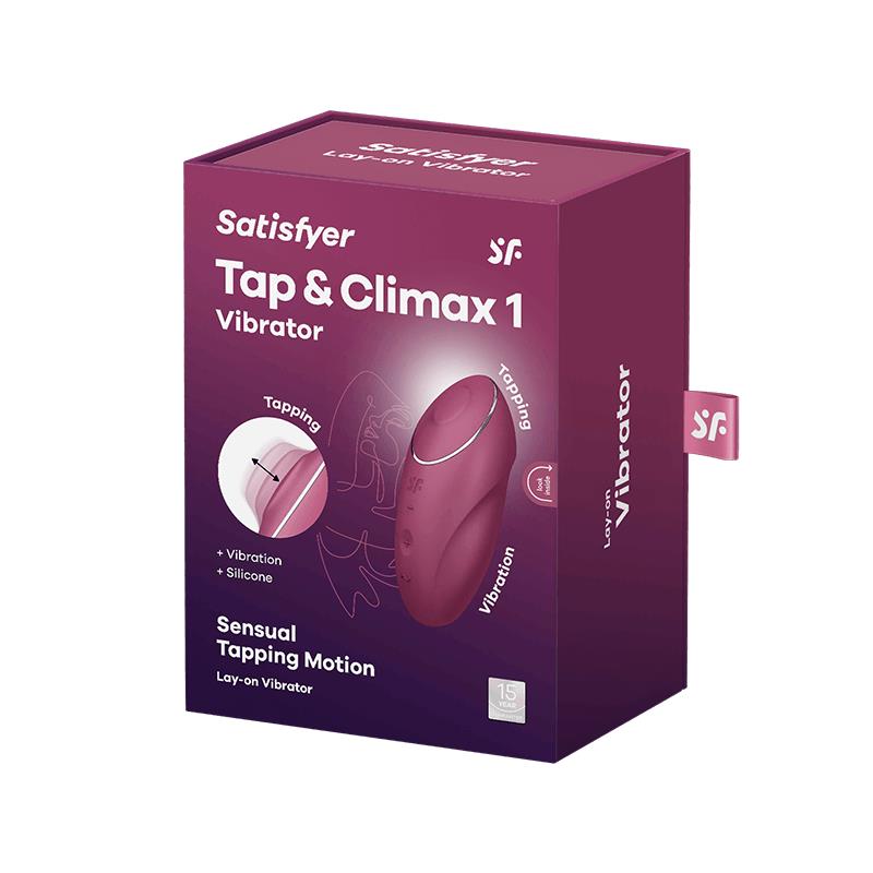 SATISFYER - TAP AND CLIMAX 1 VIBRADOR Y TAPPING ROJO