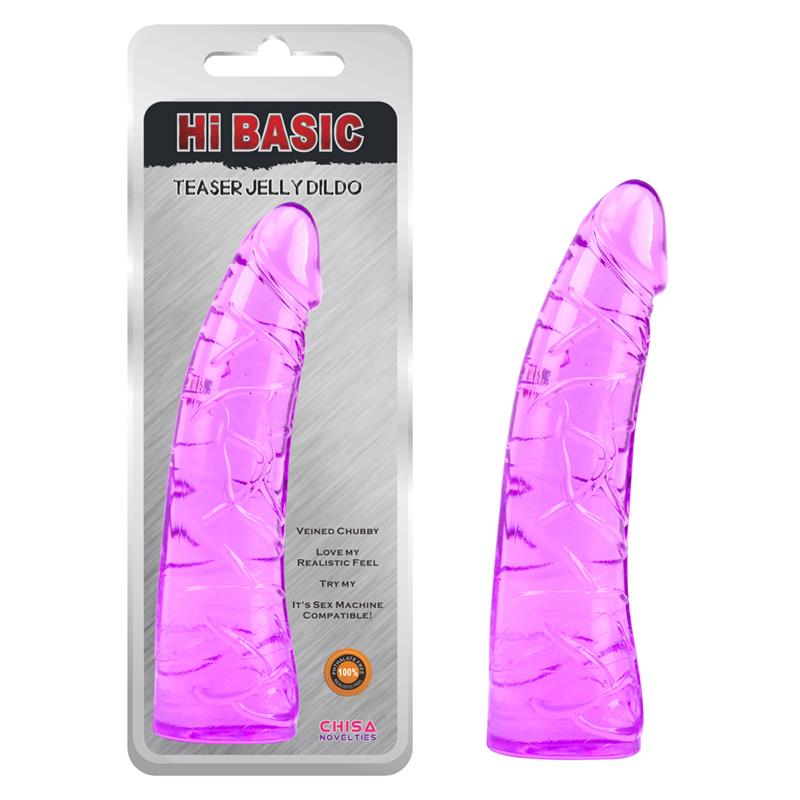 CHISA - TEASER JELLY DILDO 18.6CM PURPURA