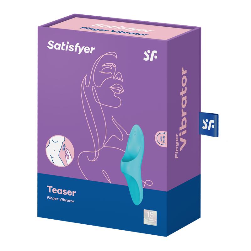 SATISFYER - TEASER VIBRADOR PARA EL DEDO LIGHT BLUE