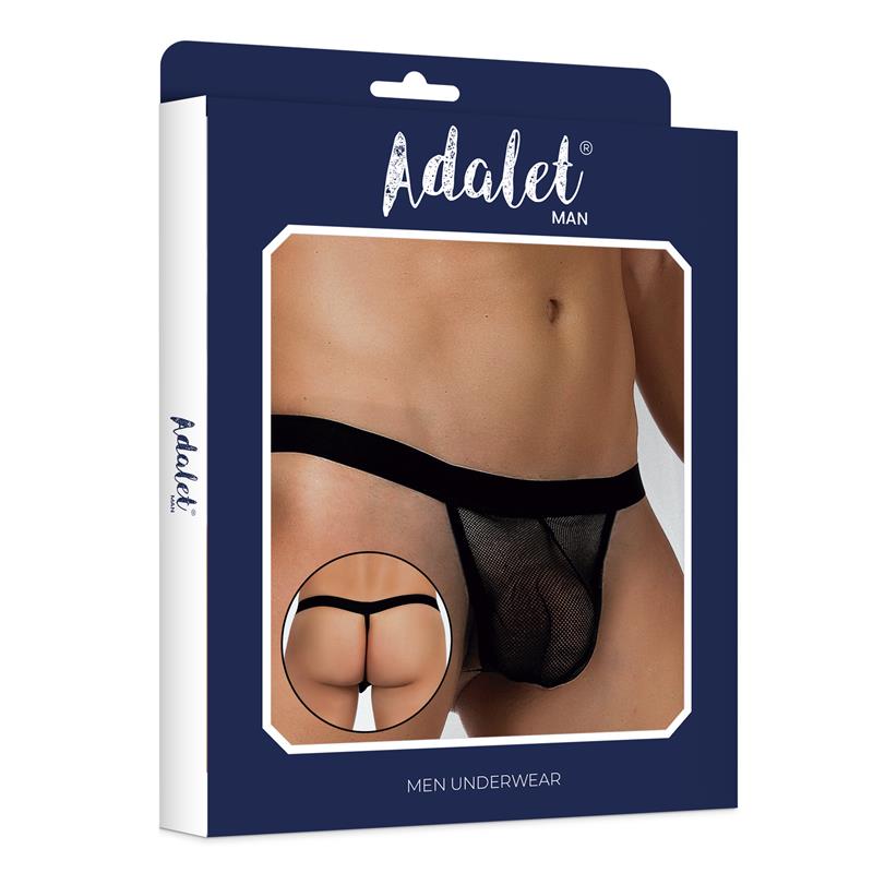 ADALET MAN - TITAN TANGA DE REJILLA TALLA ÚNICA NEGRO