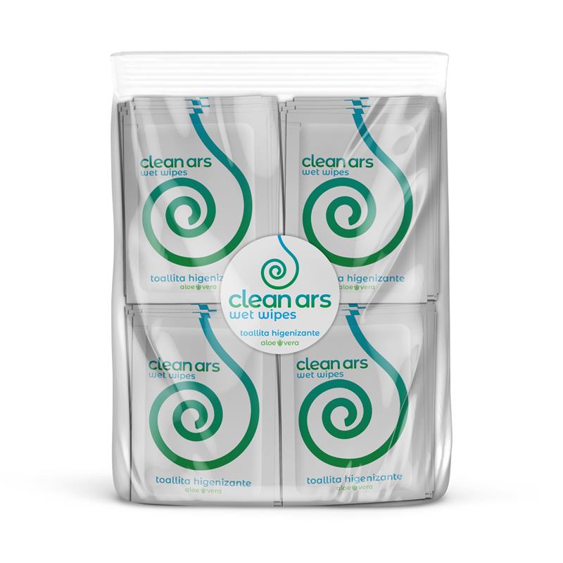 BODY ARS - TOALLITAS HIGIÉNICAS MONODOSIS CON ALOE VER 100 UNIDADES