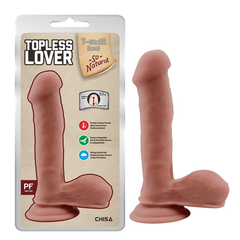 CHISA - TOPLESS LOVER DILDO DUAL DENSITY 19.2CM