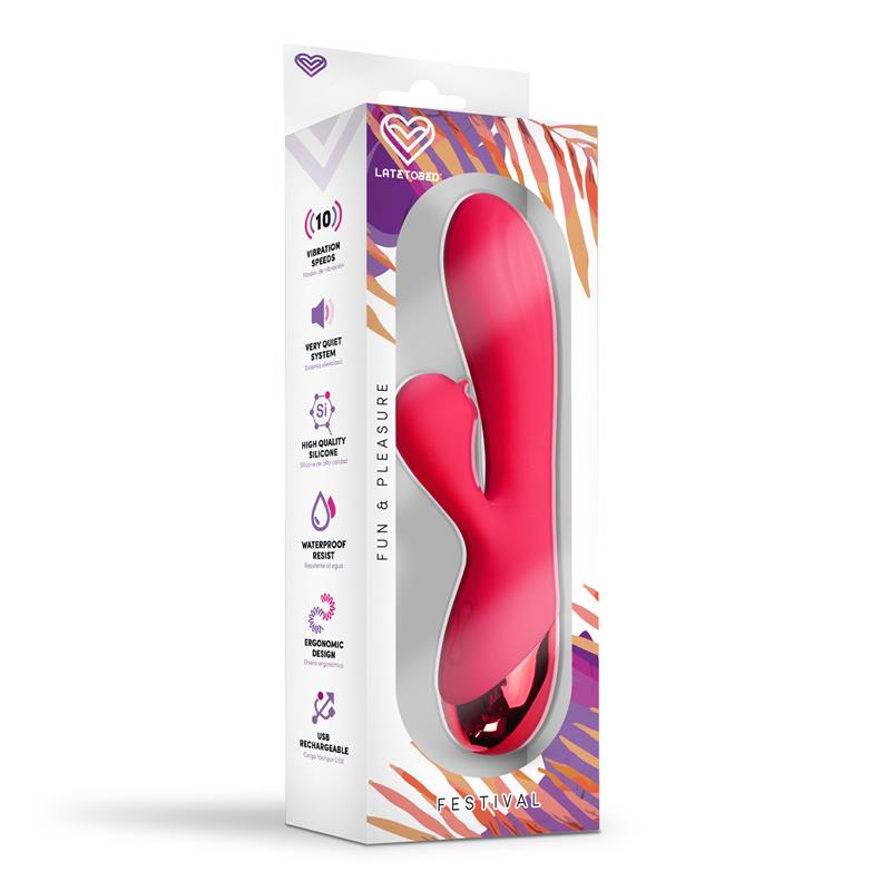 FESTIVAL - TURNA VIBRADOR USB ROJO