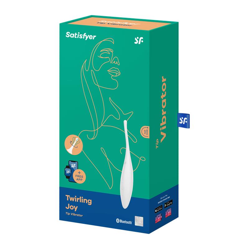 SATISFYER - TWIRLING JOY ESTIMULADOR GIRATORIO CON APP BLANCO