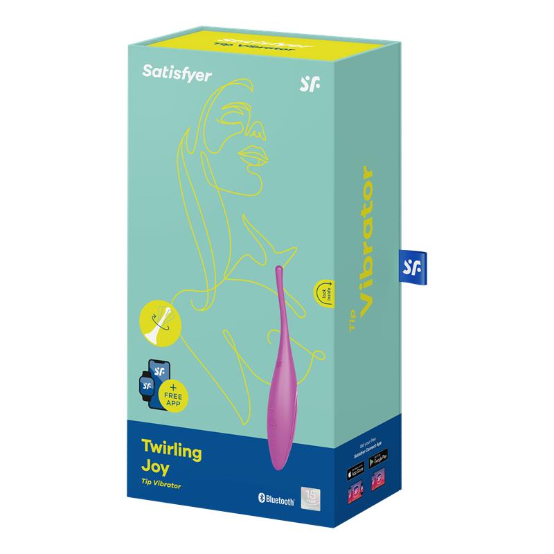 SATISFYER - TWIRLING JOY ESTIMULADOR GIRATORIO CON APP FUCHSIA