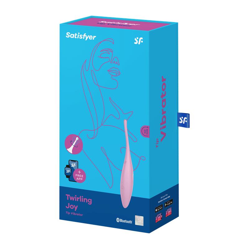 SATISFYER - TWIRLING JOY ESTIMULADOR GIRATORIO CON APP ROSA