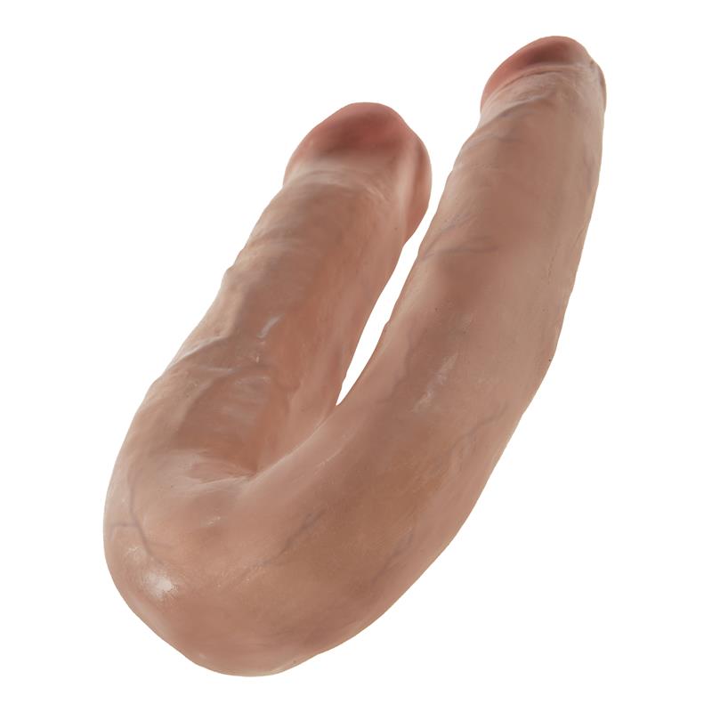 KING COCK - U-SHAPED DOBLE PENETRACIÓN MEDIANO 13,62- BRONCEADO
