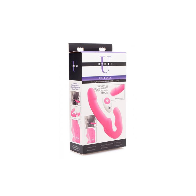 STRAP U - URGE VIBRADOR DOBLE CONTROL REMOTO ROSA