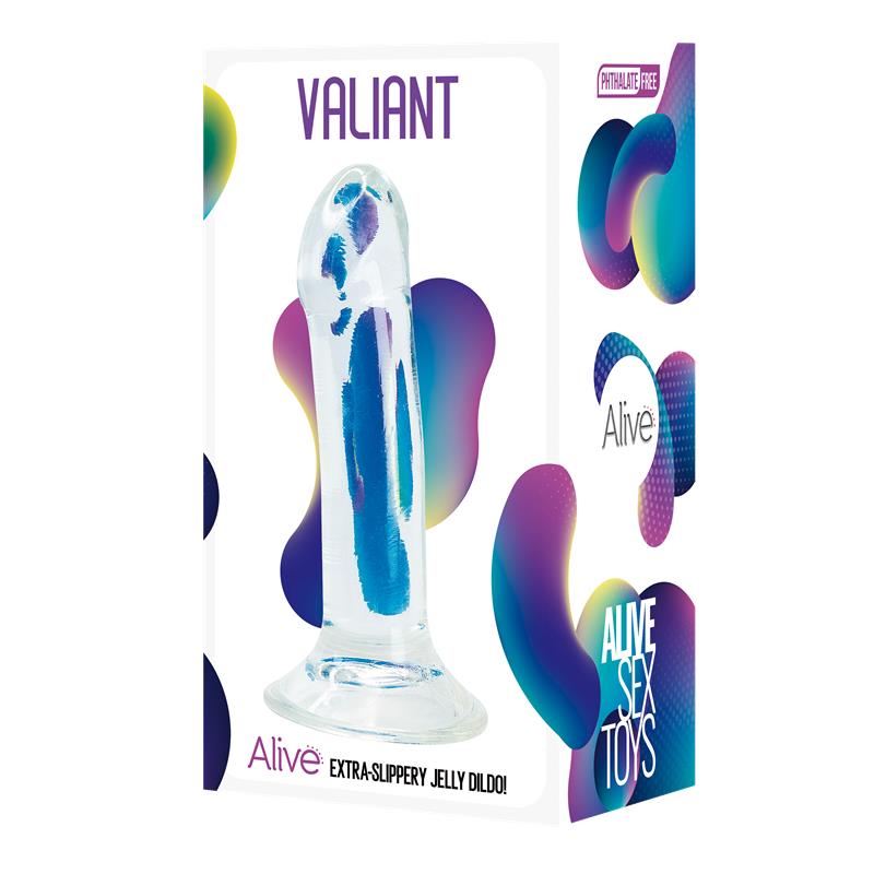 ALIVE - VALIANT DILDO JELLY 16 CM TRANSPARENTE