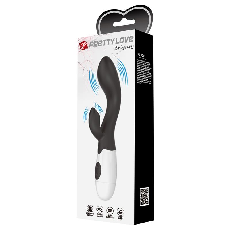 PRETTYLOVE - VIBRADOR BRIGHTY 30 FUNCIONES NEGRO