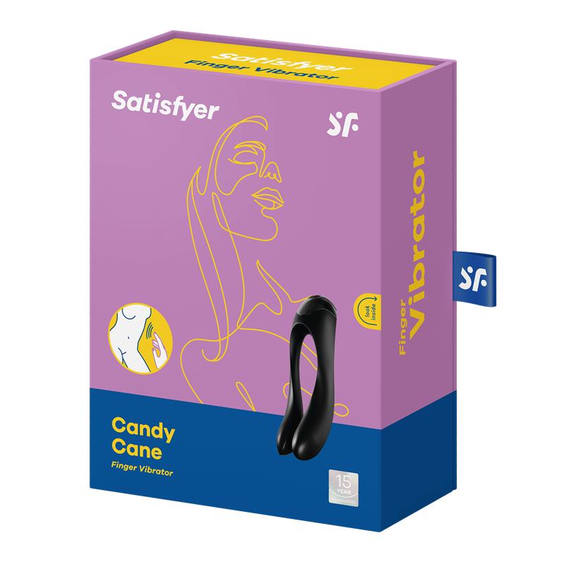 SATISFYER - VIBRADOR CANDY CANE NEGRO