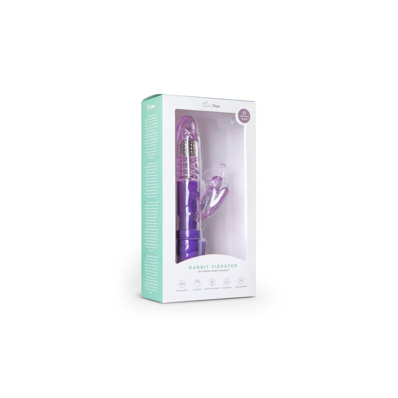EASYTOYS - VIBRADOR CON MARIPOSA - PÚRPURA