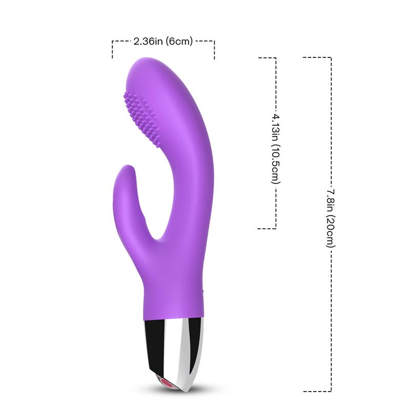 URBAN SKY - VIBRADOR CONEJITO FLEXIBLE PÚRPURA