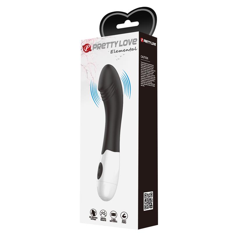 PRETTYLOVE - VIBRADOR ELEMENTAL 30 FUNIONES NEGRO
