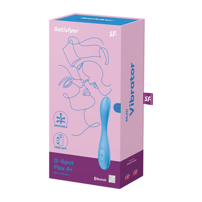 SATISFYER - VIBRADOR G-SPOT FLEX 4 CON APP SATISFYER CONNECT AZUL