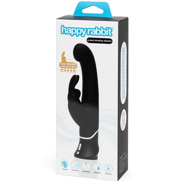 HAPPY RABBIT - VIBRADOR G-SPOT STROKER RABBIT NEGRO