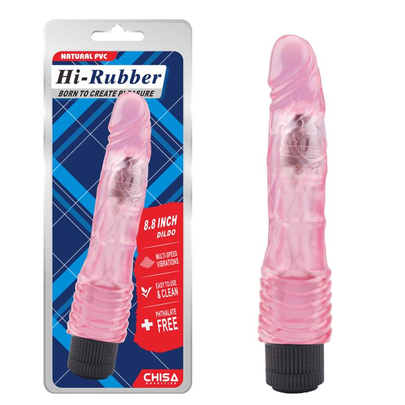 CHISA - VIBRADOR HI RUBBER ROSA 21.7 CM-8,8