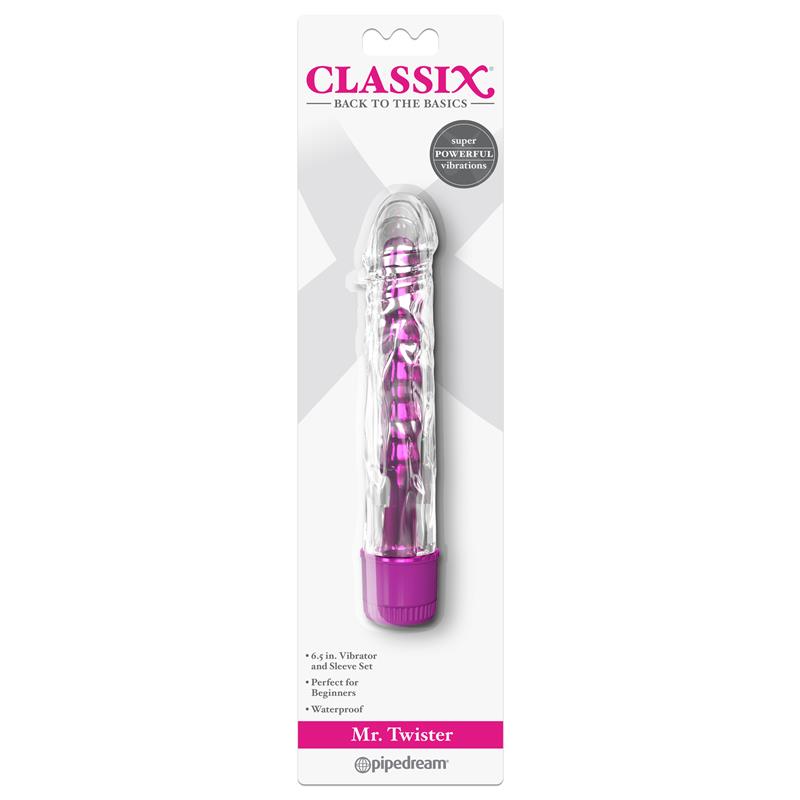 CLASSIX - VIBRADOR MR. TWISTER ROSA METÁLICO 17 CM