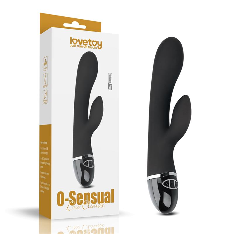 LOVETOY - VIBRADOR O-SENSUAL CLIT DUO CLIMAX NEGRO