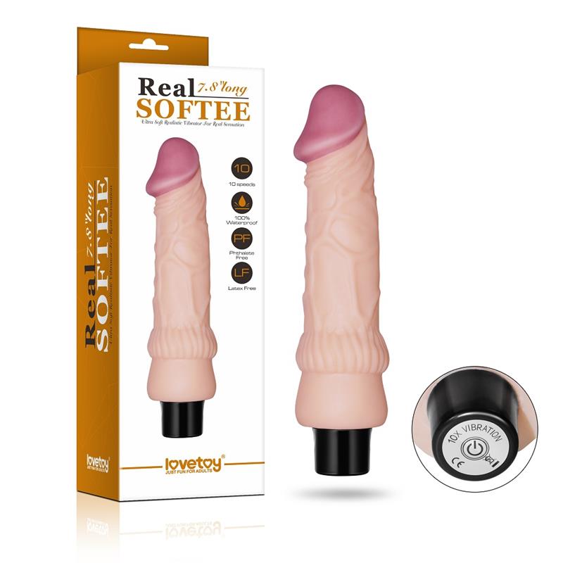 LOVETOY - VIBRADOR REAL SOFTEE 7.8 NATURAL
