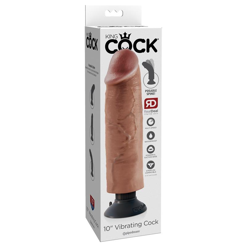 KING COCK - VIBRADOR REALISTA 10 BRONCEADO