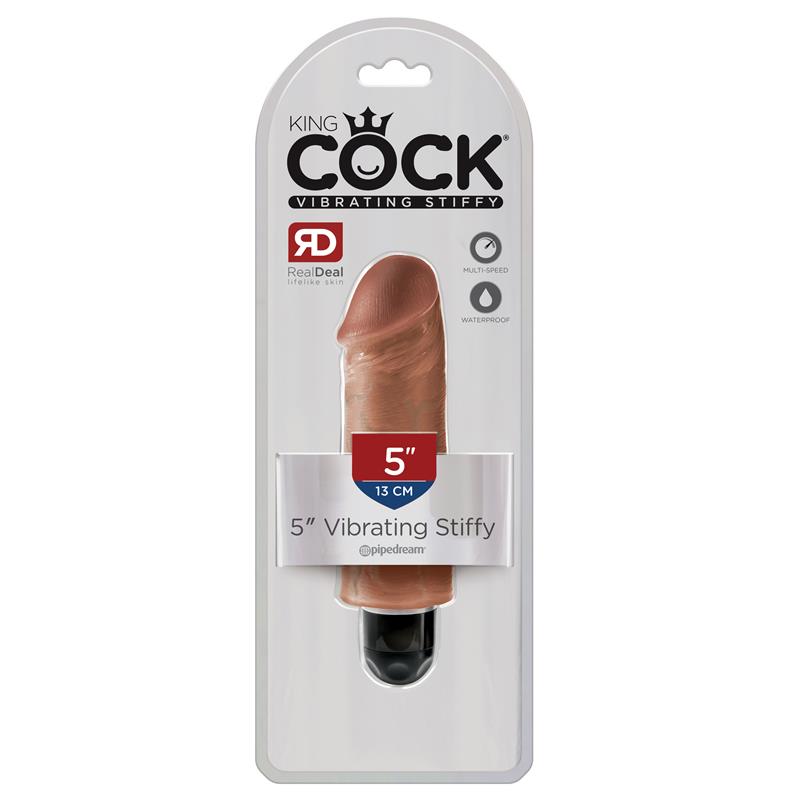 KING COCK - VIBRADOR REALISTA STIFFY 5 BRONCEADO