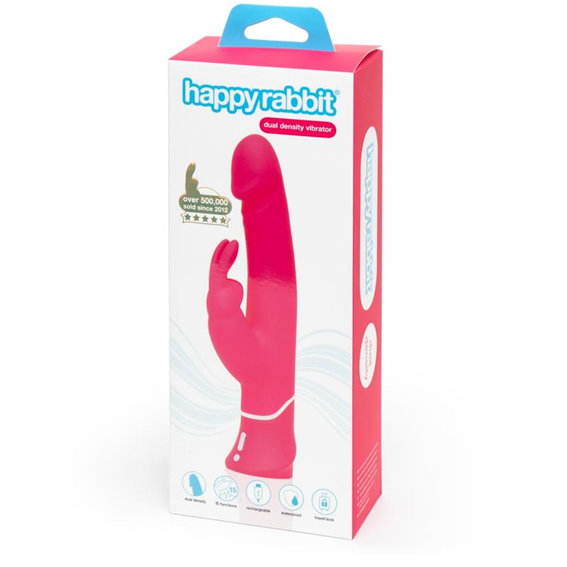HAPPY RABBIT - VIBRADOR REALISTIC DUAL DENSITY RABBIT ROSA