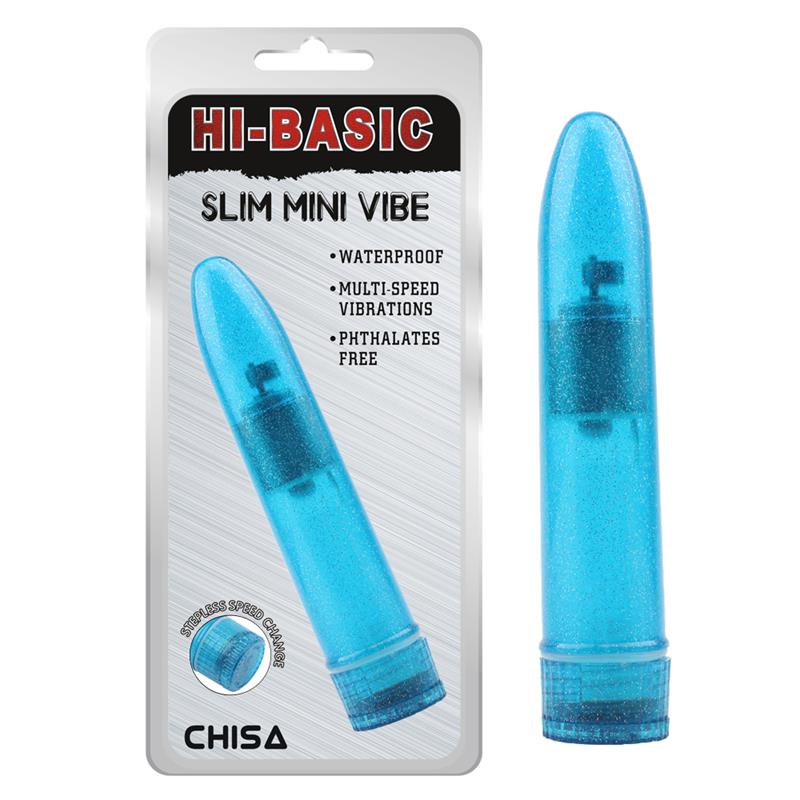 CHISA - VIBRADOR SLIM MINI AZUL