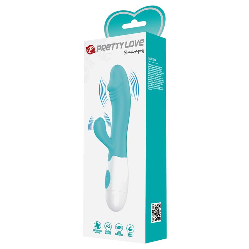 PRETTYLOVE - VIBRADOR SNAPPY 30 FUNCIONES AZUL