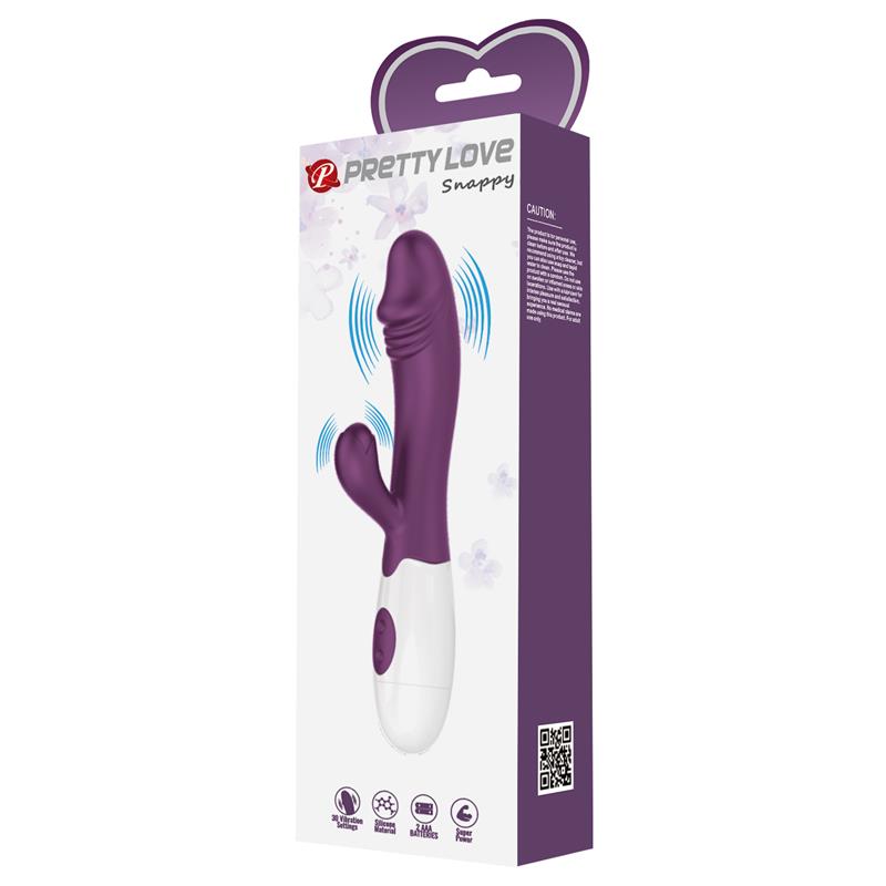 PRETTYLOVE - VIBRADOR SNAPPY 30 FUNCIONES PÚRPURA