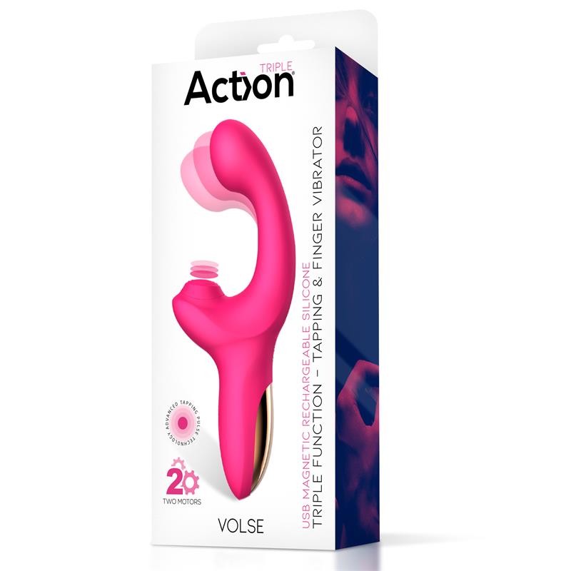 ACTION - VOLSE VIBRADOR TRIPLE FUNCIÓN CON FINGER Y PULSACIÓN TAPPING