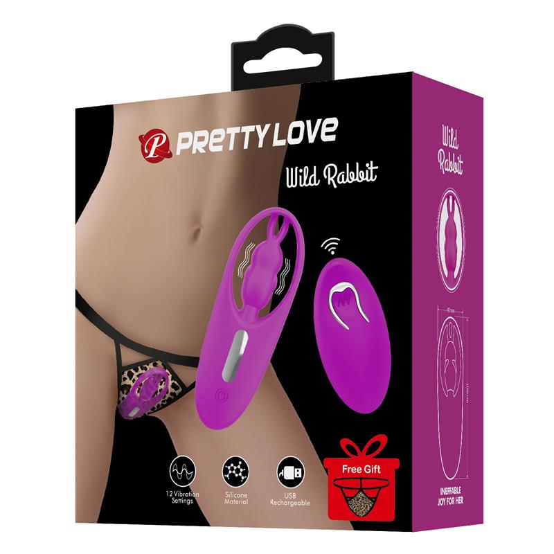 PRETTYLOVE - WILD RABBIT ESTIMULADOR PARA BRAGUITA CON CONTROL REMOTO