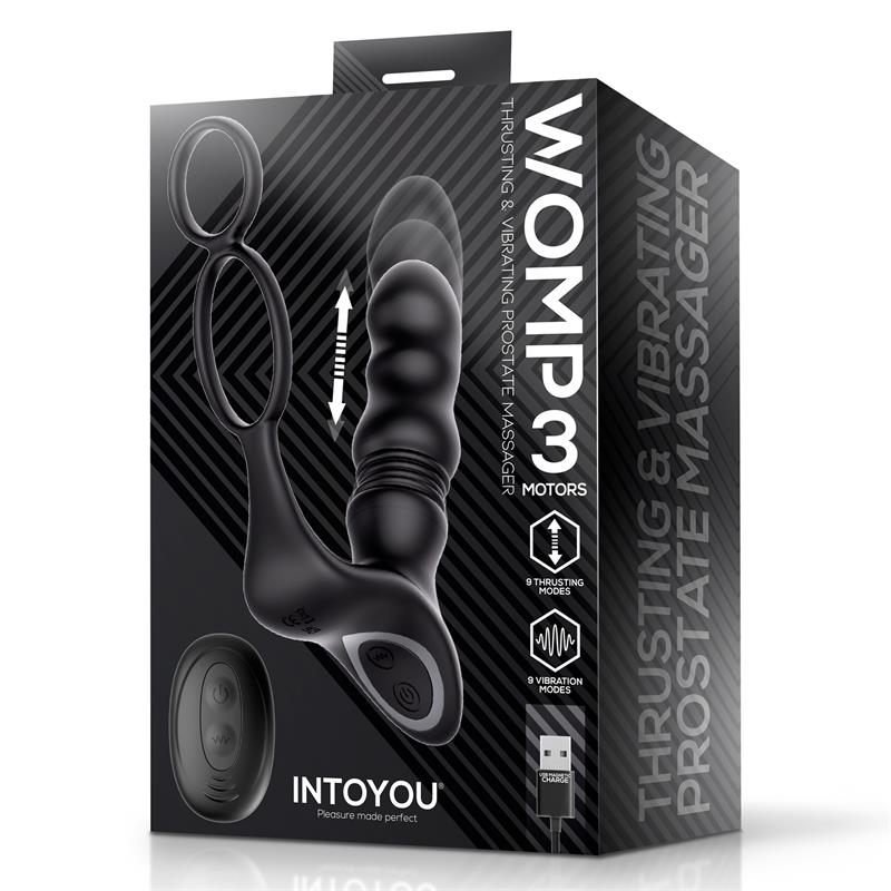 Womp Masajeador Prostático con Vibración, Thrusting y Control Remoto