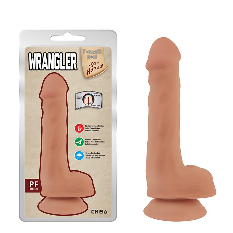 CHISA - WRANGLER DILDO DUAL DENSITY BRONCEADO 19CM