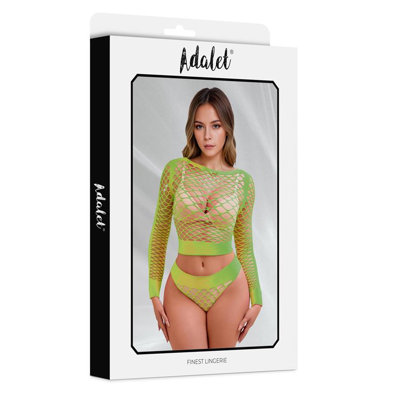 ADALET LINGERIE - YARA SET DE 2 PIEZAS AMARILLO NEÓN TALLA ÚNICA